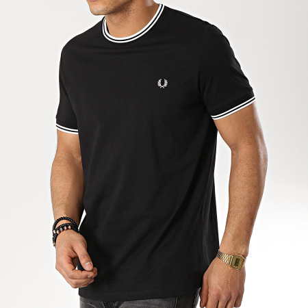 Fred Perry - Tee Shirt Twin Tipped M1588 Noir Blanc