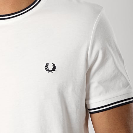 Fred Perry - Tee Shirt Twin Tipped M1588 Blanc Noir