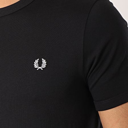 Fred Perry - M3519 Camiseta Ringer Negra