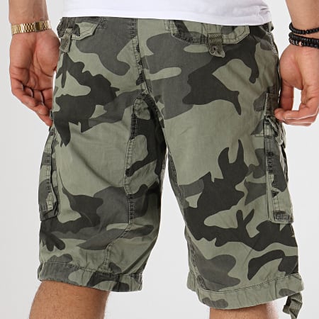 Geographical Norway - Short Cargo Panoramique Gris Camouflage 
