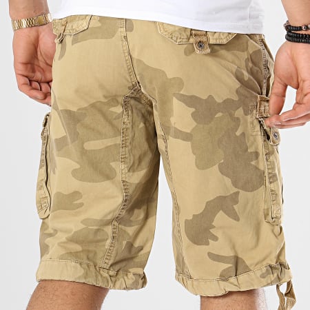 Geographical Norway - Short Cargo Panoramique Beige Camouflage