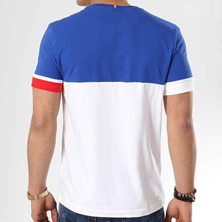 Le Coq Sportif - Tee Shirt Tricolore N4 1910824 Blanc Bleu Roi Rouge