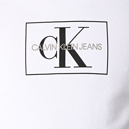 Calvin Klein - Sweat Capuche Box Monogram 3090 Blanc