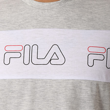 Fila - Tee Shirt Aki Logo 687129 Gris Chiné