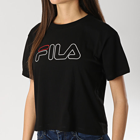Fila - Tee Shirt Crop Femme Tablita 687271 Noir
