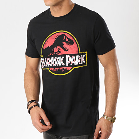 Jurassic Park - Tee Shirt Classic Logo Noir