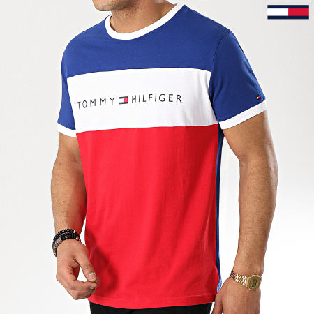 Tommy Hilfiger - Tee Shirt Logo Flag 1170 Rouge Blanc Bleu Marine