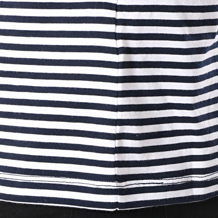 Tommy Hilfiger - Tee Shirt Classic Stripe 5515 Blanc Bleu Marine