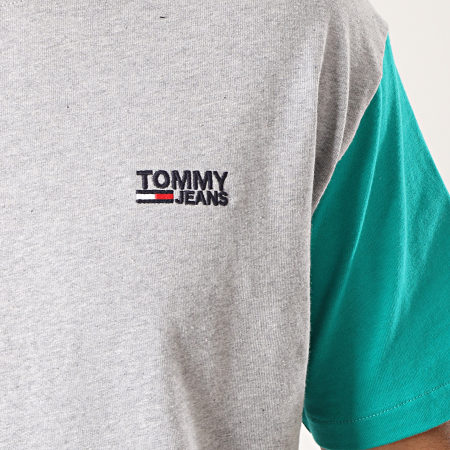 Tommy Jeans - Tee Shirt Color Block 6075 Gris Chiné
