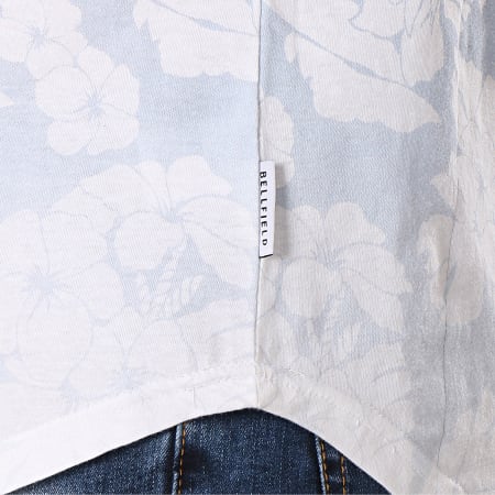 Classic Series - Tee Shirt Oversize Asbjorn Bleu Clair Blanc Floral