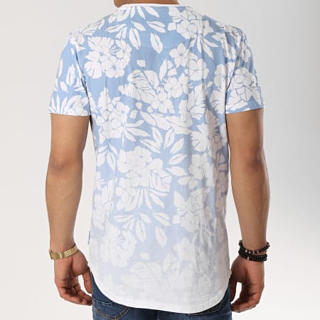 Classic Series - Tee Shirt Oversize Asbjorn Bleu Clair Blanc Floral