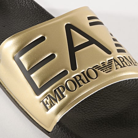EA7 Emporio Armani - Claquettes Slipper Visibility XCP001-XCC22 Noir Doré