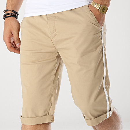 MZ72 - Short Chino A Bandes Freeup Beige