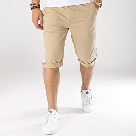 MZ72 - Short Chino A Bandes Freeup Beige
