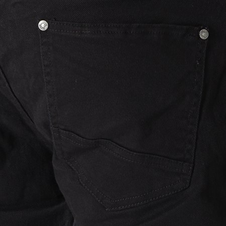 MZ72 - Short Jean A Bandes Fold Noir