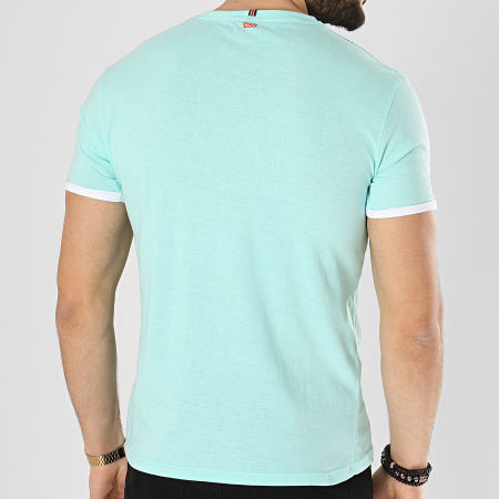 MZ72 - Tee Shirt Tano Bleu Turquoise Blanc