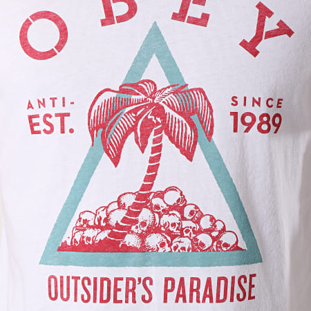 Obey - Tee Shirt Outsider Paradise Blanc
