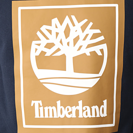 Timberland - Sweat Crewneck Crew Stack Logo A1O9H Bleu Marine Camel