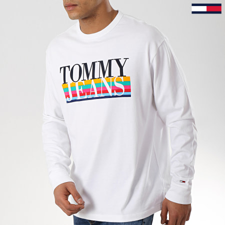 Tommy Hilfiger - Tee Shirt Manches Longues Multicolor 6092 Blanc