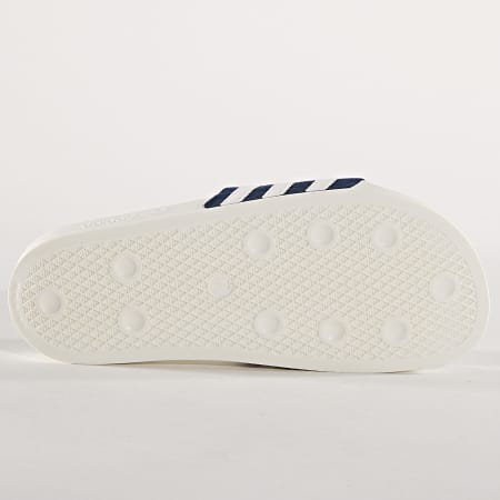 Adidas Originals - Claquettes Adilette CG6436 Blanc Bleu Marine