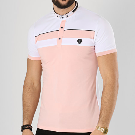 Classic Series - Polo Manches Courtes 8731 Blanc Rose