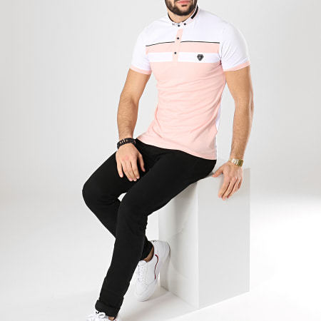 Classic Series - Polo Manches Courtes 8731 Blanc Rose