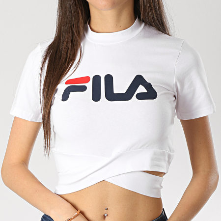 Fila - Tee Shirt Crop Femme Roxy 681926 Blanc