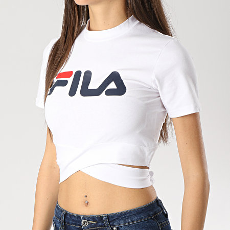 Fila - Tee Shirt Crop Femme Roxy 681926 Blanc