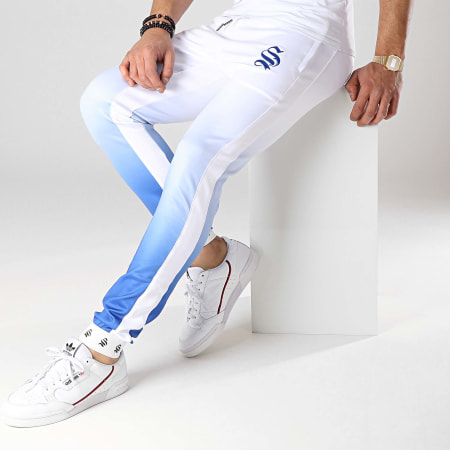 Classic Series - Pantalon Jogging Dip Dye 962 Blanc Dégradé Bleu Roi