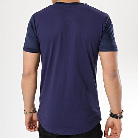 Sixth June - Tee Shirt Oversize Suéde M3697CTS Bleu Marine