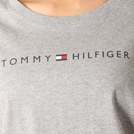Tommy Hilfiger - Tee Shirt Femme Logo 1618 Gris Chiné