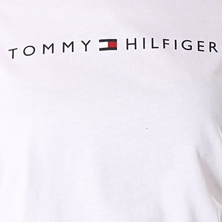 Tommy Hilfiger - Tee Shirt Femme Logo 1618 Blanc