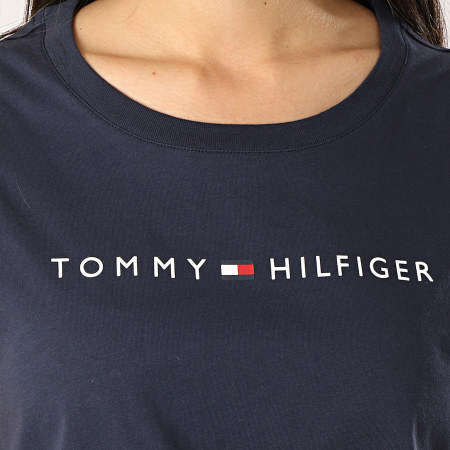 Tommy Hilfiger - Camiseta Logo Mujer 1618 Azul Marino