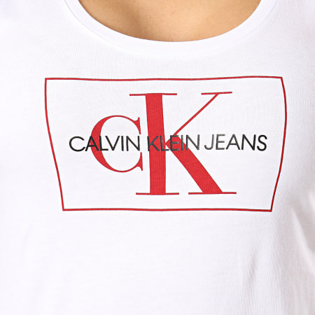 Calvin Klein - Débardeur Femme Outline Monogram 0493 Blanc