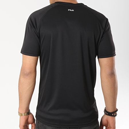 Fila - Tee Shirt De Sport Avec Bandes Livorno 682622 Noir