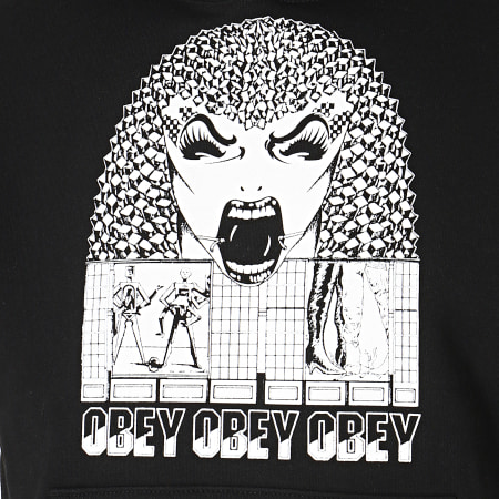 Obey - Sweat Capuche Permapocalypse Noir Blanc