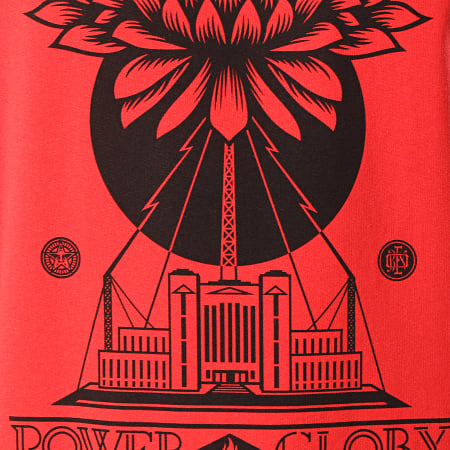 Obey - Tee Shirt Power And Glory Rouge