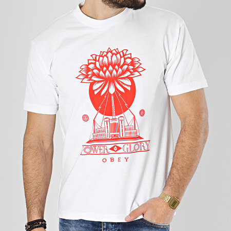 Obey - Tee Shirt Power And Glory Blanc