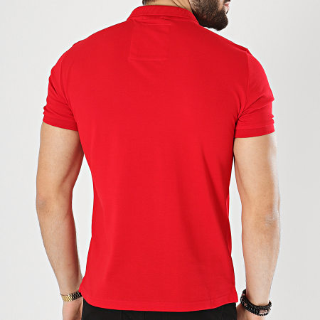 Superdry - Polo Manches Courtes Mercerised Lite City Rouge