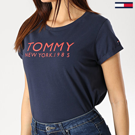 Tommy Hilfiger - Tee Shirt Femme 1310 Bleu Marine