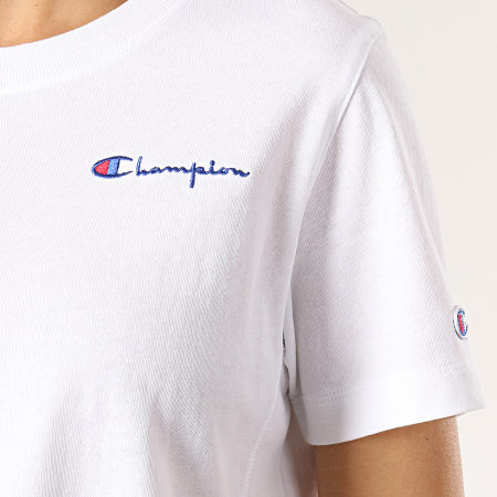 Champion - Tee Shirt Crop Femme 111582 Blanc
