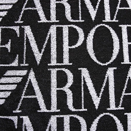 Emporio Armani - Serviette De Plage 211772-9P445 Noir Blanc