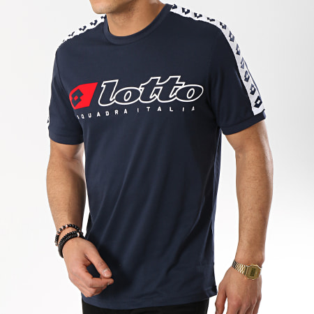 Lotto - Tee Shirt Avec Bandes Athletica 211187 Bleu Marine 