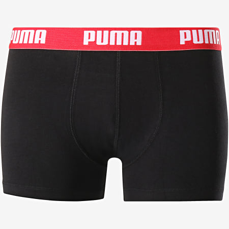 Puma - Lot De 2 Boxers 521015001 Noir Rouge Bleu Clair