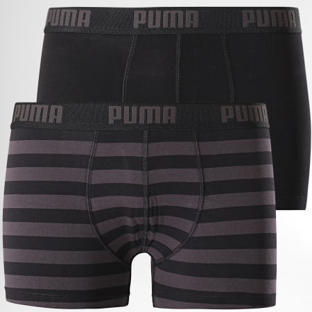 Puma - Lot De 2 Boxers 591015001 Noir Gris Anthracite
