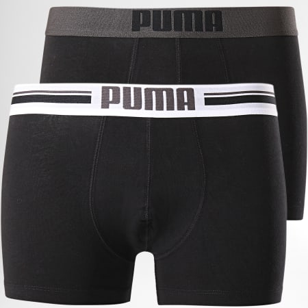 Puma - Lot De 2 Boxers 651003001 Noir Blanc Gris Anthracite