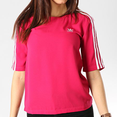 Adidas Originals - Tee Shirt Femme 3 Stripes DV0853 Magenta
