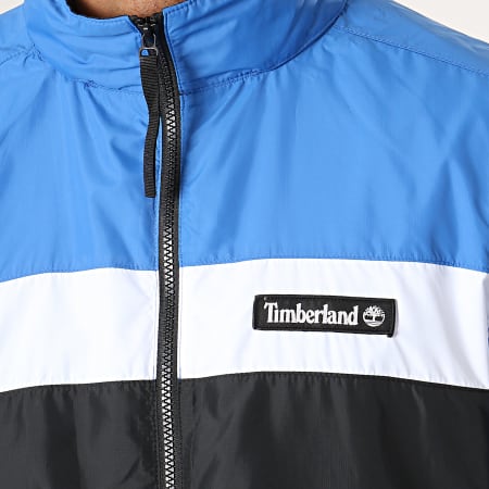 Timberland - Coupe-Vent Hooded Full Zip A1O8L Bleu Clair Blanc Noir