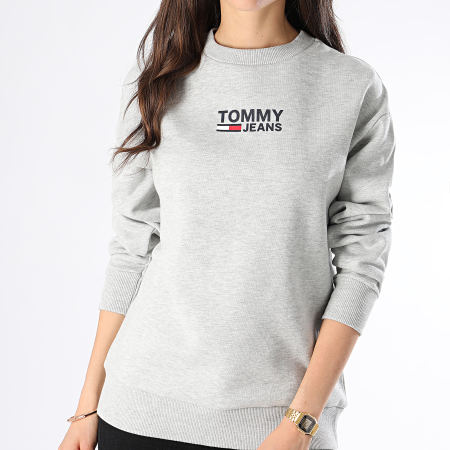 Tommy Hilfiger - Sweat Crewneck Femme Bold Tommy 6124 Gris Chiné