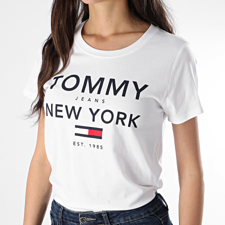Tommy Hilfiger - Tee Shirt Femme Essential Graphic 6637 Blanc